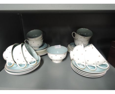 A selection of modern style tea cups and saucers 