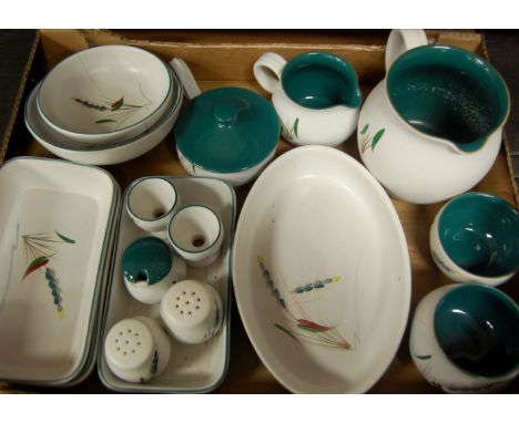 A Denby stoneware part tea and dinner service in Wheatsheaf pattern