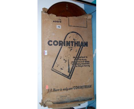 A cased Corinthian bagatelle board 