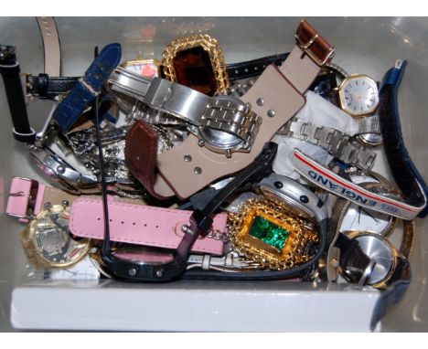A quantity of ladies and gents wristwatches to include; a Swatch watch, Tavistock & Jones, Casio etc 