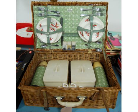 An 1950s Sirram fitted picnic hamper 