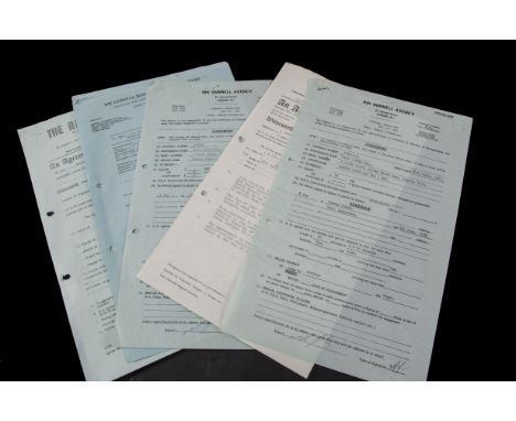 Klooks Kleek Club, six original contracts/agreements from the mid to late 1960s:  Max Roach Quintet, Ronnie Jones &amp; The Q