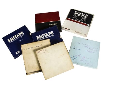 Reel to Reel tapes, approximately forty reel to reel tapes featuring unidentified artists - This was the property of Mick Haw