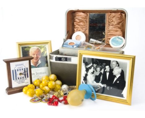 John Inman, a number of items from John Inman's estate that includes a large make-up case with contents, a number of props in