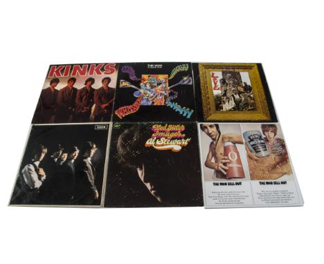 Sixties LPs, nine albums with artists comprising The Kinks, Rolling Stones, The Who, Love, Zoot Money, Al Stewart and Scott W