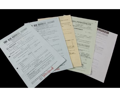 Klooks Kleek Club, six original contracts/agreements from the mid to late 1960s:  Root &amp; Jenny Jackson with The Nightimer