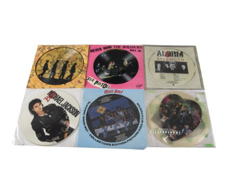 Picture Disc LPs, ten picture disc albums with artists comprising Sex Pistols, Rolling Stones, Alarm, FGTH, Ultravox, Echo &a