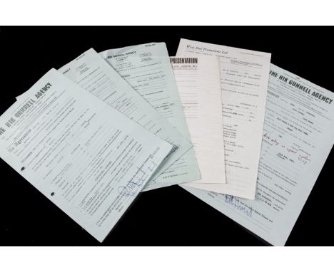 Klooks Kleek Club, six original contracts/agreements from the mid to late 1960s:  Graham Bond Organisation, John Mayall's Blu