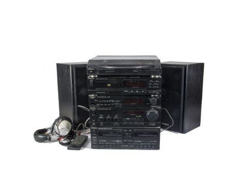 Technics System, complete system comprising: amplifier SU-X301, tuner ST-X301L, double cassette RSX-301, record deck SL-J110R
