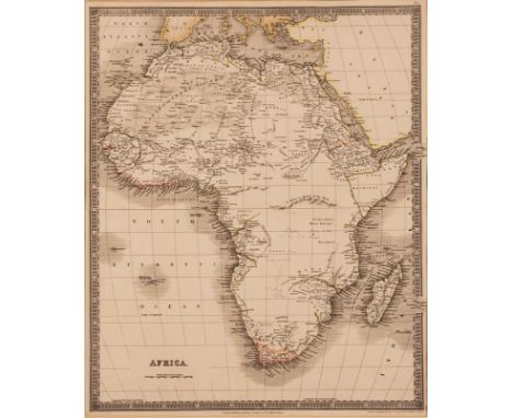 Henry Teesdale AFRICA London, [1831] Copperplate, uncoloured, ‘33’ top and bottom right, pencil notes in central southern Afr