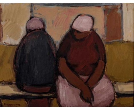 Eleanor Esmonde-White (South African 1914-2007) TWO FIGURES signed oil on canvas 33,5 by 43,5cm Eleanor Esmonde-White was an 