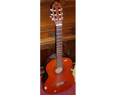 A contemporary Eko guitar with carry case