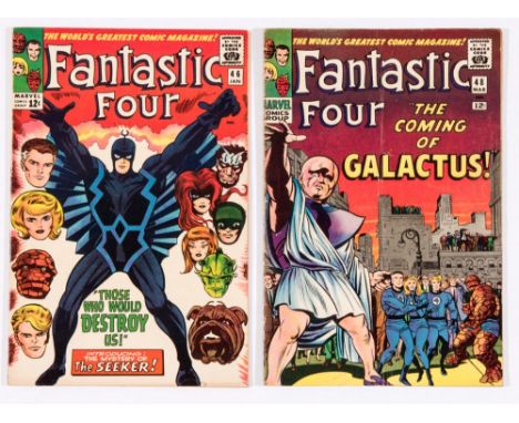 Fantastic Four (1966) 46, 48. Cents copies. # 46 pen name to splash page margin [fn], # 48 light mail fold [vg+] (2). No Rese