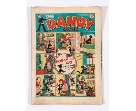 Dandy No 7 (1938). Some corner creases and grubby page edges, light tan pages [gd]
