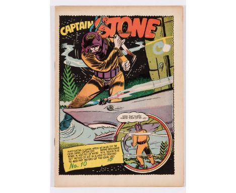 Captain Stone 10 (1945). Holyoke one shot. Including Secret Agent Z-2, Solar Legion by Jack Kirby, The Flying Trio and Shangr