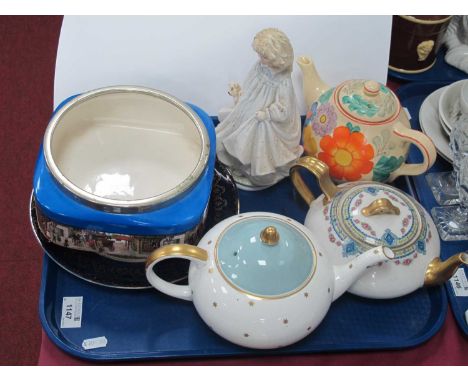 Early XX Century Limoges Teapot, decorated by Frank Haviland, Susie Cooper teapot, Royal Doulton "Hope" HN 3061:- One Tray.