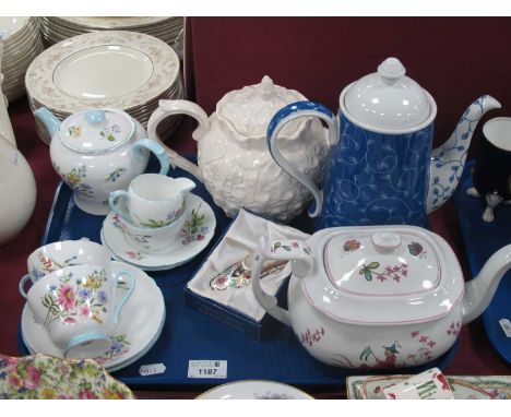 Shelley China 'Wild Flowers' Tea-For-Two Set, Spode 'Williamsburg' and 'Pinapple' teapots, Spode 'Penny Lane' coffee set, Spo