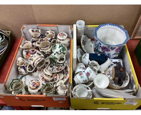 Mason's Mandarin jugs, ginger jars and trinket dishes, Mason's Charteruse jugs, Losol ware Shanghai jardiniere, Coalport cups