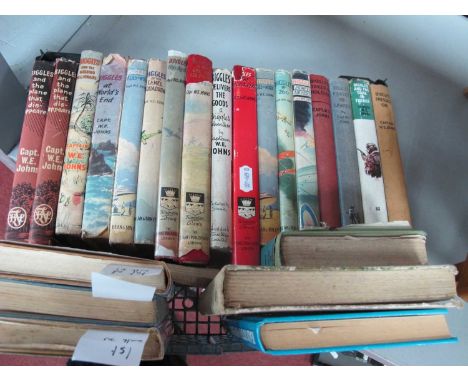 A quantity of Biggles books to include some first editions Biggles and the poor rich boy, Biggles gets his men, Biggles secom