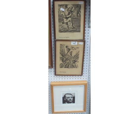 Stanley Anderson, a pair of prints, Willow Lopping and Trimming and Faggoting, 17 x 24cm, together with a print of poss, Stan