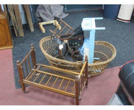 Wicker Cradle, dolls cot and prams