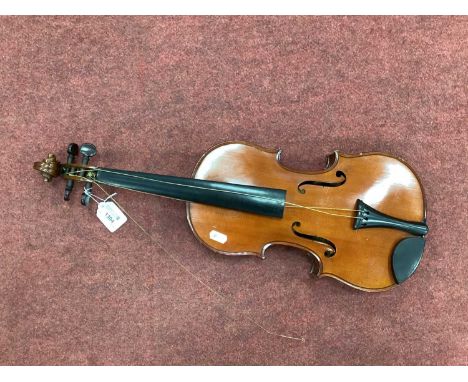 A Violin Bearing Label 'Jean Baptiste' With Two Piece Back, measuring 37cm long, in need of restoration, approximately 60cm l