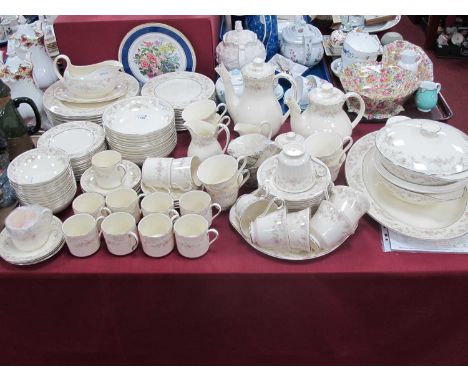 Royal Doulton Romance Collection 'Diana' pattern tea and dinner service comprising of tureens, dinner plates, teapot, coffee 
