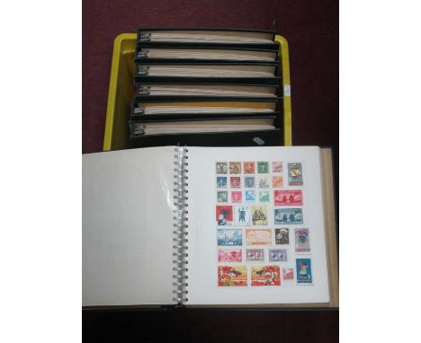 Stamps; World Stamp Collection (includes British Commonwealth), early to modern, housed in seven loose leaf ring binder album