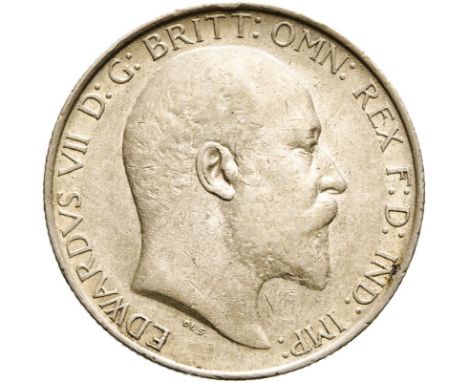 UNITED KINGDOM. Edward VII, 1901-10. Silver florin, 1904. Royal Mint. Bare head of King Edward VII facing right; De S. below;