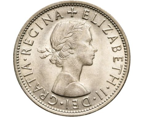 UNITED KINGDOM. Elizabeth II, 1952-2022. CuproNickel halfcrown, 1958. Royal Mint. Laureate bust of Elizabeth II facing right;