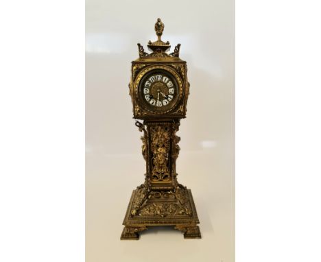 A H&amp;F Paris ormolu large clock decorated with angels and cherubs. height 57cm. IMPORTANT: Online viewing and bidding only