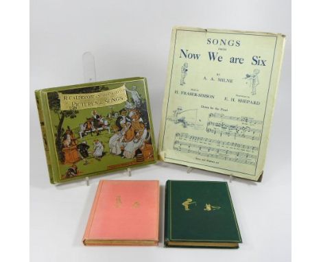 A A Milne, Winnie the Pooh, fourth edition, Methuen 1927, together with The House at Pooh Corner, Methuen first edition 1928,