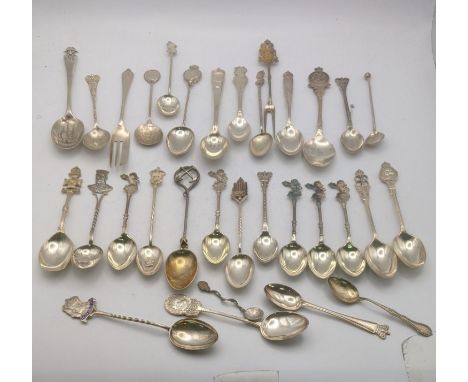 A quantity of silver tea/collectors spoons, total weight 346.5gLocation:If there is no condition report shown, please request