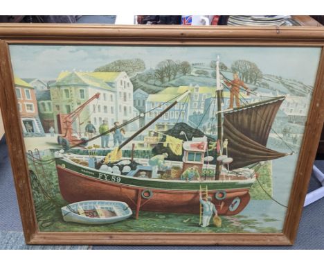 David Gentleman - lithograph entitled 'The Cornish Pilchard' possibly published by J. Lyons & Co LtdLocation:If there is no c