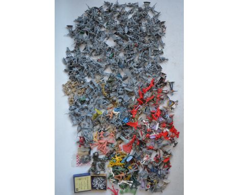 Extensive collection of toy model soldier figures, mostly plastic to include Airfix, Esci, Tamiya, Una, Britain's, Crescent T