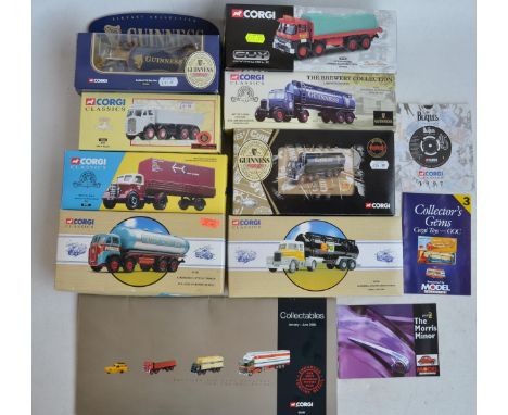 Eight boxed Corgi 1/50 scale diecast vehicle models to include 3 Guinness trucks, 97162 Atkinson Elliptical Tanker (Pollock O