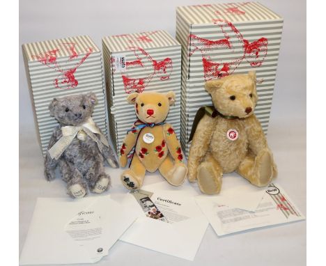 Three Steiff Bears. Including, Platinum Jubilee Bear 1193/1952 H30cm, Armistice Teddy Bear, 515/1918 H30cm, and British Colle