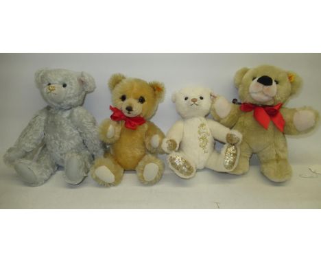 Two yellow tag Steiff bears and two white tag Steiff bears (2) 