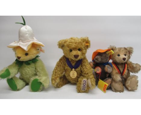 Four Steiff bears, including a Springflower bear, Nimrod Teddy and two others (4) 