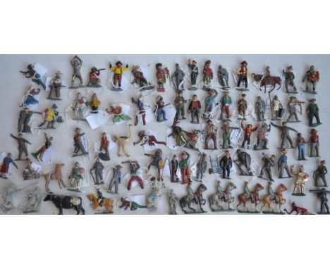 Collection of vintage metal and lead cast figures, various manufacturers to include Timpo, Sacul, Britain's, B&amp;T, John Hi