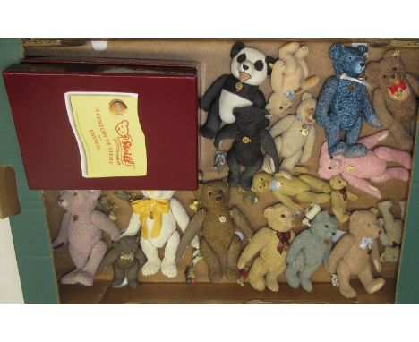 One boxed Steiff by Enesco 1951 Panda and 1911 Dutch Rabbit with assorted other Steiff by Enesco bears 