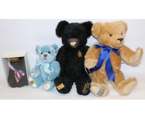 Four modern collectable Merrythought teddy bears, comprising Diamond Jubilee, 75th anniversary, Hope, and one other (4) 