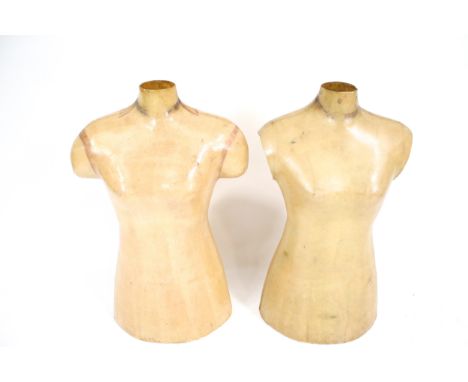 Two fibreglass female mannequin torsos. H73cm