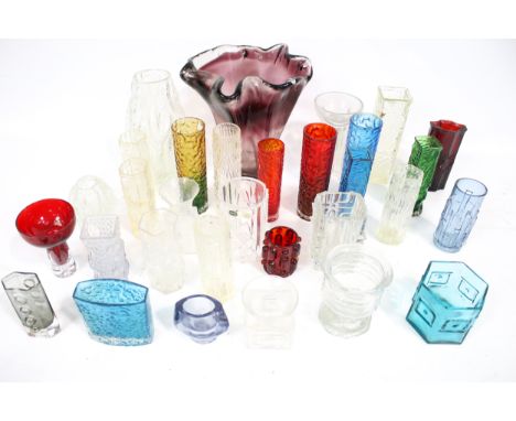Vintage Retro : A collection of assorted British and Scandinavian mid-century studio glassware. Including a Villeroy &amp; Bo