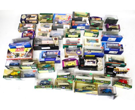 Two boxes of Corgi Classics models. Including a Corgi CC11610 'Albion River Platform Lorry',  'Guinness Bedford TK 4 Wheel Pl