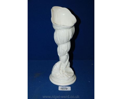 A Royal Worcester shell Vase, 9'' tall