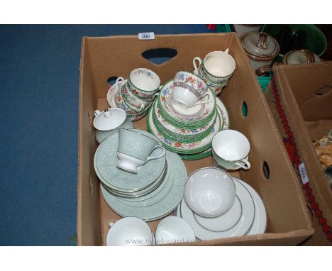 A quantity of China including Copeland Spode 'Chinese Rose' Wedgwood 'Kenilworth' and Royal Doulton 'Argenta'
