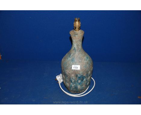 A heavy studio pottery Lamp base