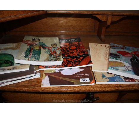 A qty of Art and Design Catalogues from Christies, Bloomsbury etc.