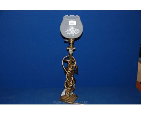 A Brass Table Lamp, 20 1/2'' tall